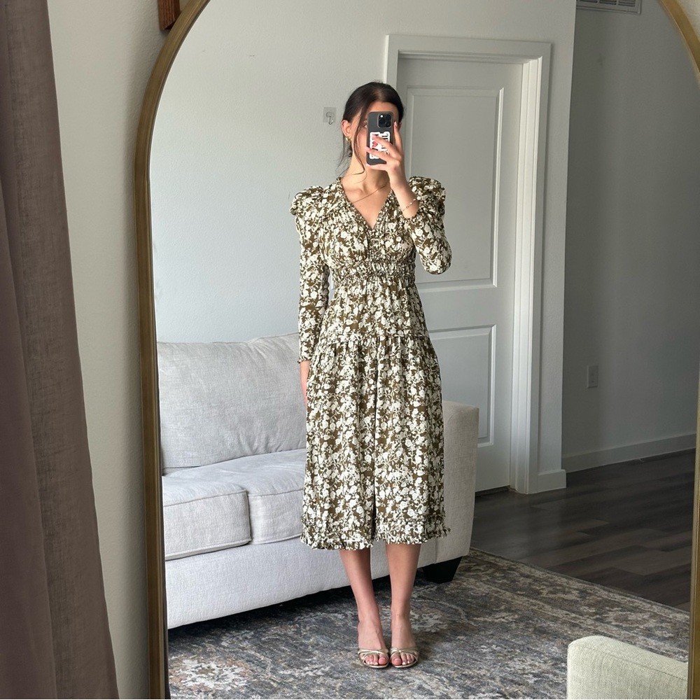 Hyacinth House olive green midi dress